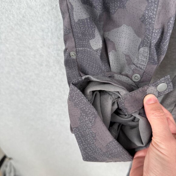 Prana Womens Halle Straight Leg Pant Size 8 Tall Gray Camo Hiking Convertible - Picture 4 of 13